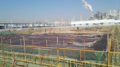 陜煤建設天工公司土建六部蒲城清潔能源生產(chǎn)緩沖池工程全部完成主體結構施工