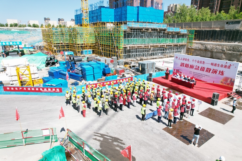 陜煤建設榆林公司組織開展消防應急疏散演練